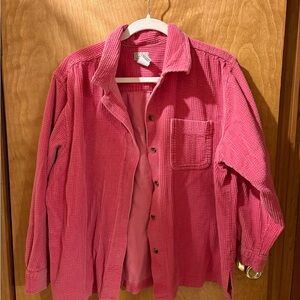 L.L. Bean Casual Pink Corduroy Shirt